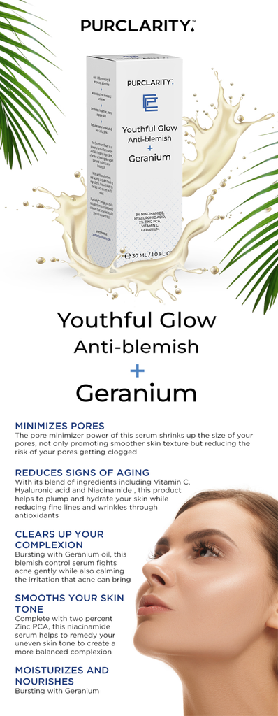 Youthful Glow Face Serum Anti Aging Blemish Pore Minimizer Treatment w